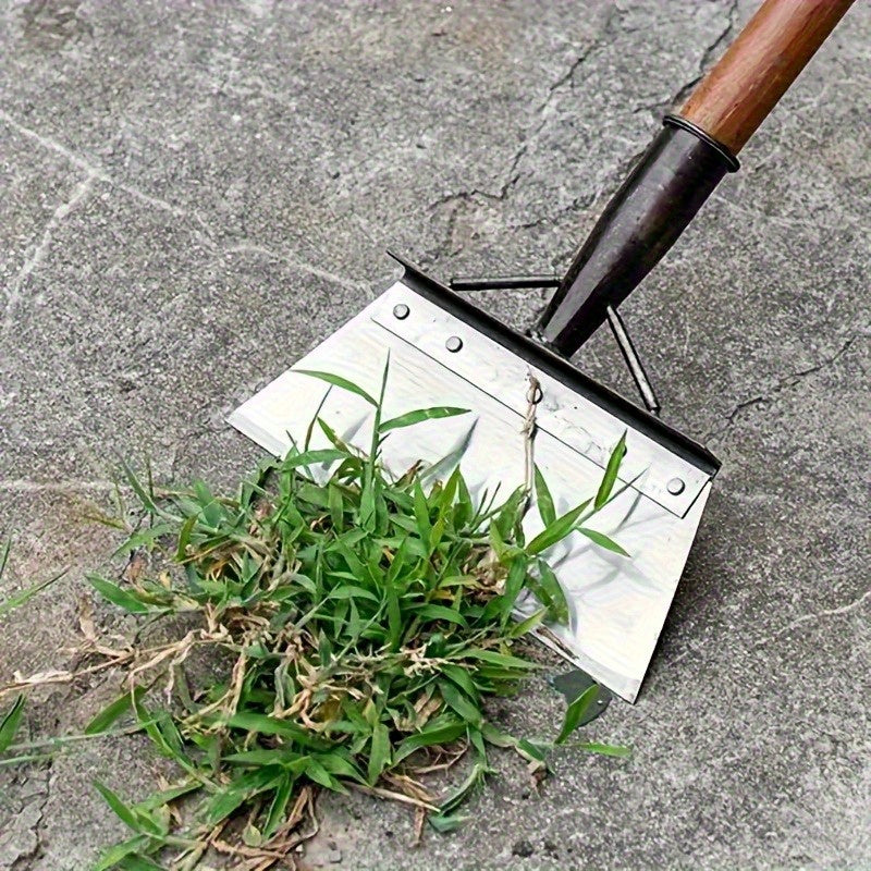 Pala de jardín de metal de alta resistencia - Herramienta multifuncional para eliminar malezas, nieve y hielo para jardines, cuidado de césped y uso agrícola - Mango ergonómico, diseño duradero para una eficiente eliminación de malezas y desechos, herram