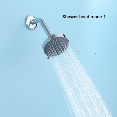 Rociador de Ducha Fijo de 4 Pulgadas con 5 Modos de Riego - Panel Grande de Alta Presión, Boquillas Desmontables y Lavables, Plástico Electroplateado Duradero, Sistema de Ducha para Pared