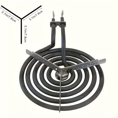 Elemento de Calor de Reemplazo para Estufa de Bobina Única Metálica Duradera con Diseño Circular y Patas Cruzadas, Distribución Eficiente del Calor para Cocinas Domésticas, Accesorios de Estufa, Construcción Robusta
