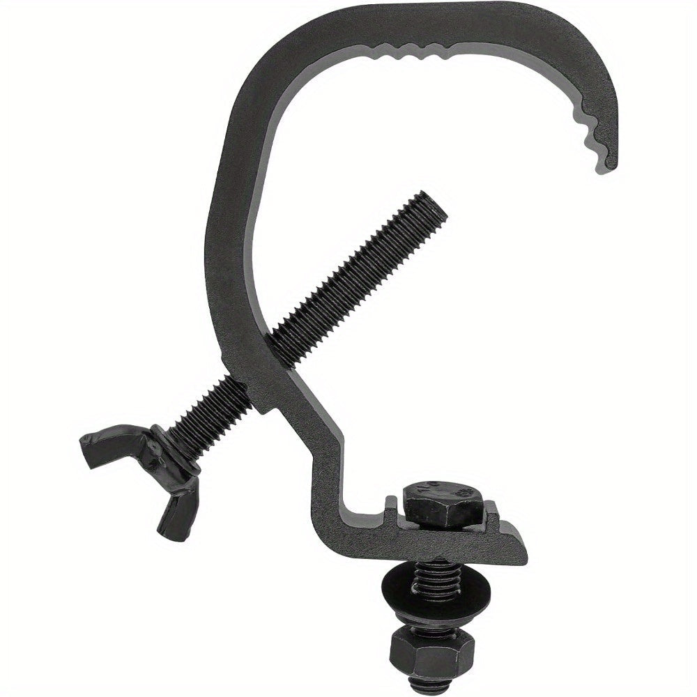 10 Piezas de Gancho de Acero para Luces de Escenario, Gancho C de Aleación de Aluminio para Luces de Par, Luces de Punto y Equipo de Escenario, Adecuado para Tubos y Tuberías de 3,0-5,08 pulgadas de Diámetro, Accesorios de Luces de Escenario, Acabado Met