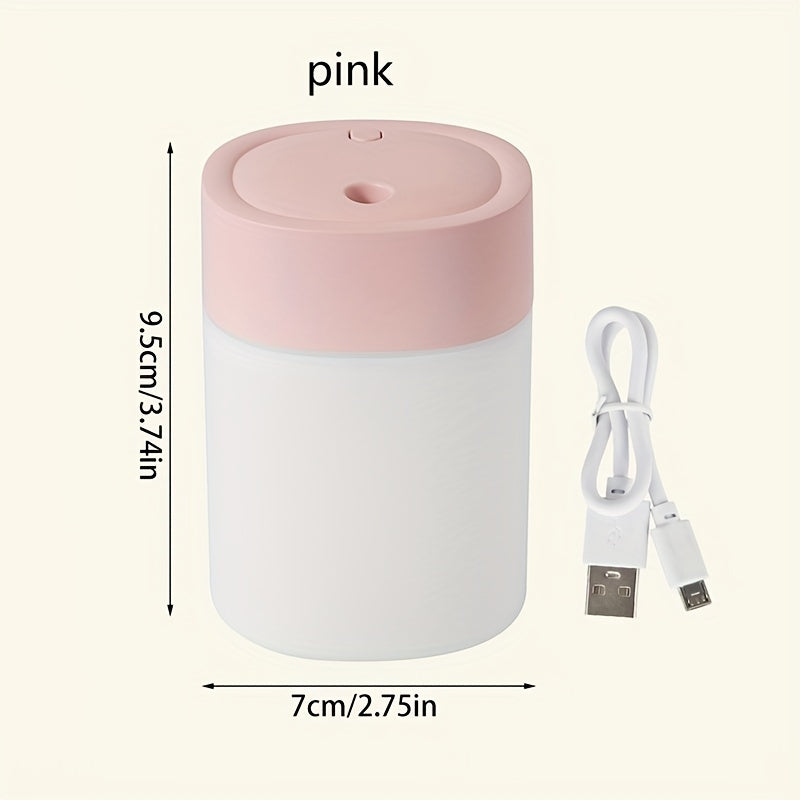 Humidificador de Aromaterapia con Luz Cambiante de Color, Portátil y Conectable por USB o Enchufe, Luz Nocturna para Habitación, Oficina, Computadora, Dormitorio, Coche u Hogar