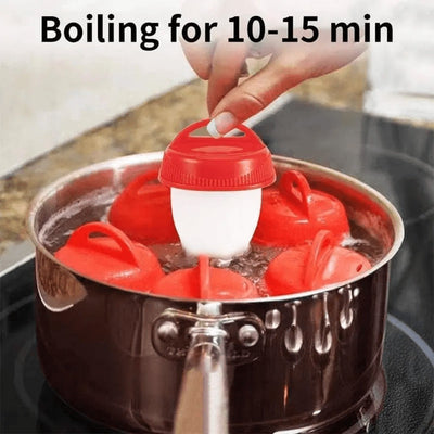 12/6 unidades de cocineros de huevo de silicona, resistente al calor hasta 248°F, diseño fácil de abrir y verter, tazas de huevo hervido perfecto sin cáscara para huevos poché, gadgets de cocina para cocinar en casa