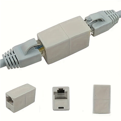 1 pieza/2 piezas/3 piezas/6 piezas/8 piezas conectores Ethernet, adaptador Ethernet recto de doble cabeza, conector Ethernet, extensión de cable Ethernet