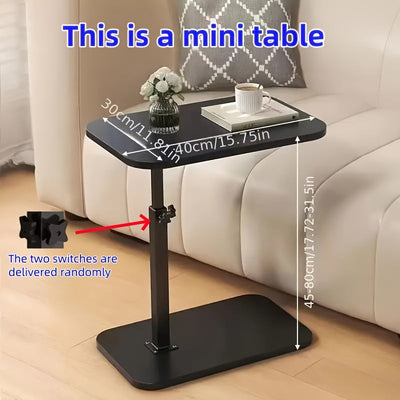 Mesa pequeña ajustable en altura, escritorio para laptop, mesa multifuncional para snacks, ideal para sala, dormitorio y espacios pequeños