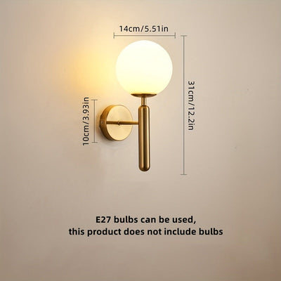 Aplique de pared moderno en metal pulido con pantalla de vidrio, montaje semiempotrado, control de interruptor, cableado directo, compatible con 110V-240V, incluye hardware de instalación, para decoración de dormitorio o sala de estar