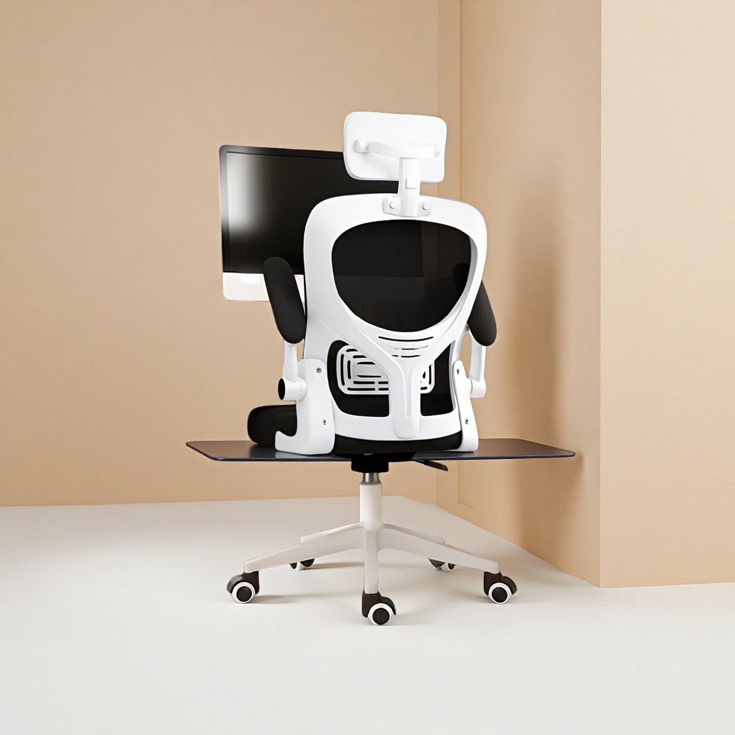 Silla de oficina ergonómica con marco ajustable, 11 ocasiones festivas - Regalo, inclinación manual para limpieza fácil, 3 colores disponibles, rotativa, ajustable de altura, con ruedas para cumplir con 12 meses