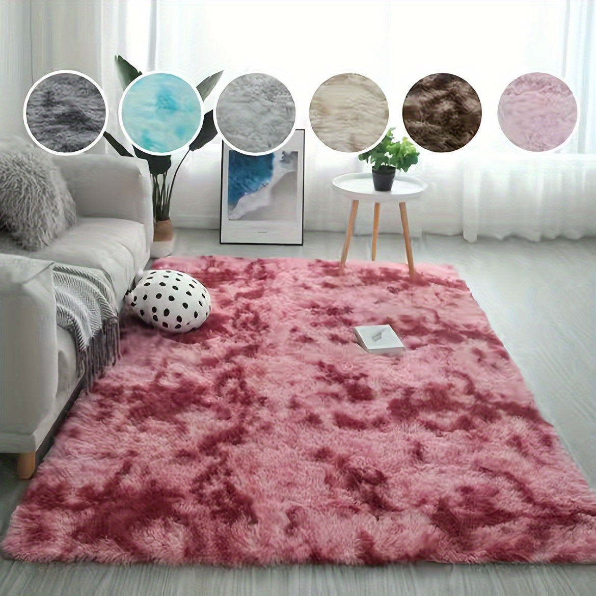 Alfombra de Dormitorio Suave y Acolchada con Estampado Tie-Dye - Área Acogedora en Gris y , Mezcla de Poliéster Lavable a Mano, Ideal para Uso Interior/Exterior, Agrega Calidez a Cualquier Espacio, Cubierta de Suelo Cómoda | Accesorio de Decoración Moder