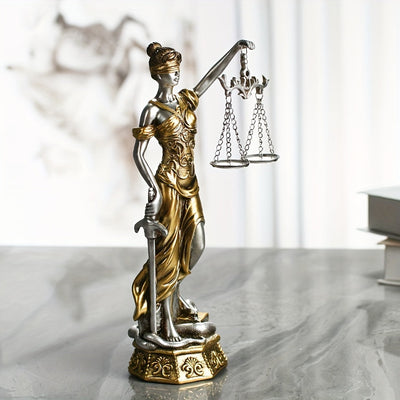 Estatua de Justicia de Resina: Decoración para el Hogar de Fairness y Equilibrio - Adecuada para Uso en Interiores y Exteriores - Regalo para Navidad, Día de la Independencia y Día de la Libertad - Marca KalyZ@rts