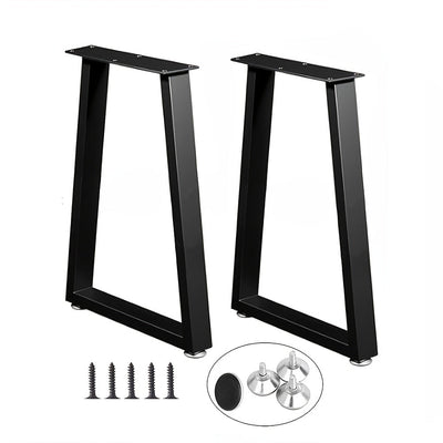 Patás de muebles metálicos trapezoidales de alta resistencia, acabado metálico antiguo, patás de mesa robustas con tapas de goma antideslizantes, con tornillos de montaje para escritorio, sofá, mesa de conferencias y soporte de marco de silla de oficina