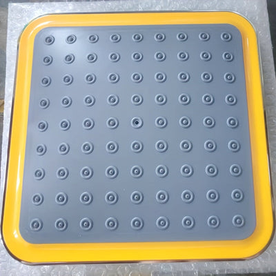 Cabezal de ducha ajustable de 9 pulgadas con boquilla de mano, diseño de lluvia cuadrada montado en pared, acabado cromado, material de plástico, ideal para baños de hogar y hoteles
