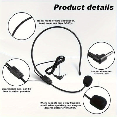[Micrófono USB flexible] Micrófono de diadema con cuello flexible USB para cantar, streaming y videoconferencias - Sin necesidad de baterías, negro, conector jack de 3.5mm