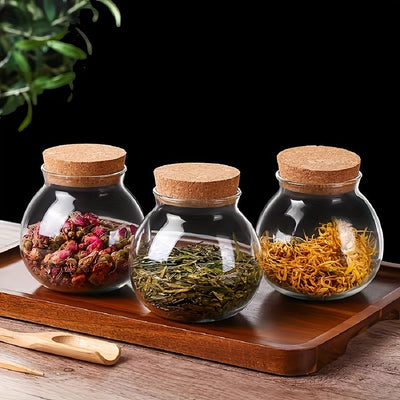 Juego de 3/6 Piezas de Tarros de Vidrio Transparente de 500ml, Recipiente Redondo Decorativo para Café, Especias, Dulces, Sal, Galletas, Condimentos y Azúcar