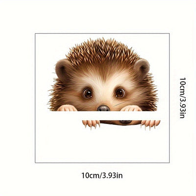 Adorable Erizo Pegatina de Pared - Divertido y Lindo Animal para Interruptor, Fácil de Pegar y Despegar, Perfecto para Decoración de Baño, Pequeño, Serie
