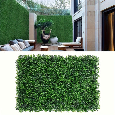 5 paneles de boj artificial, seto verde plástico para exterior, decoración interior/exterior, valla de privacidad, fondo para bodas, paisajismo en hogar y oficina, cada panel mide 39.88 cm x 59.94 cm, resistente al clima, fácil instalación, ideal para Na
