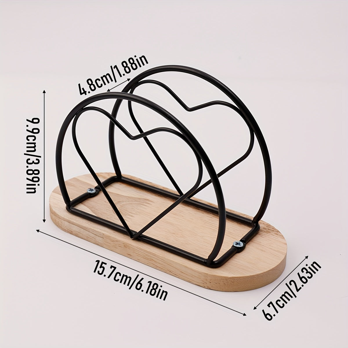 1 pieza de Soporte de servilletas de hierro fundido elegante, Dispensador de servilletas metálico autosoportante, Accesorio decorativo de mesa para restaurante, hotel y cafetería