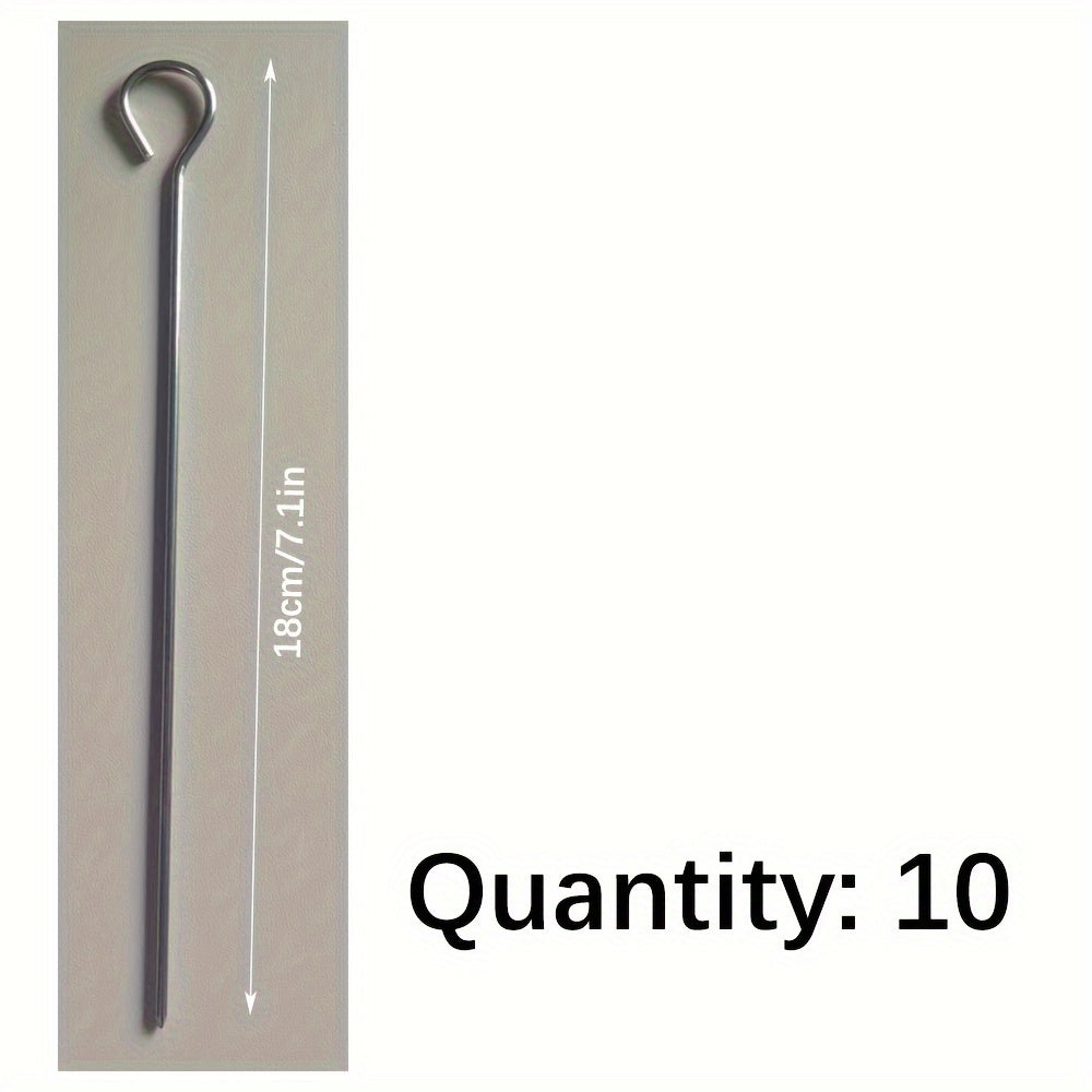 10 piezas/20 piezas de pinchos para hornear de acero inoxidable, accesorios para horno, pinchos para hornear colgantes, gancho para brochetas de carne para horno, pinchos para barbacoa, pinchos para colgar en la estufa de acero inoxidable