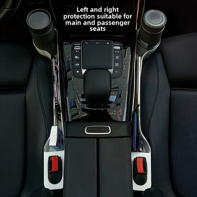 SEG Direct 2 Piezas Organizador de Espacio para Asientos de Auto con Portavasos y Diseño de Almacenamiento, Compartimento Lateral del Reposabrazo para un Interior Limpio y Ordenado, Accesorio Multifuncional para Coche