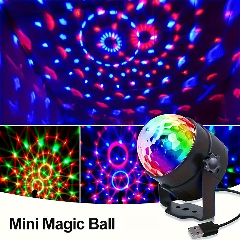 Luces de discoteca DJ, luz para fiestas, estroboscopio giratorio RGB, decoración ambiental con cambio de colores, alimentado por USB, ideal para bodas, clubes, Halloween, Navidad y cumpleaños, iluminación para eventos - mejor opción para decoraciones nav