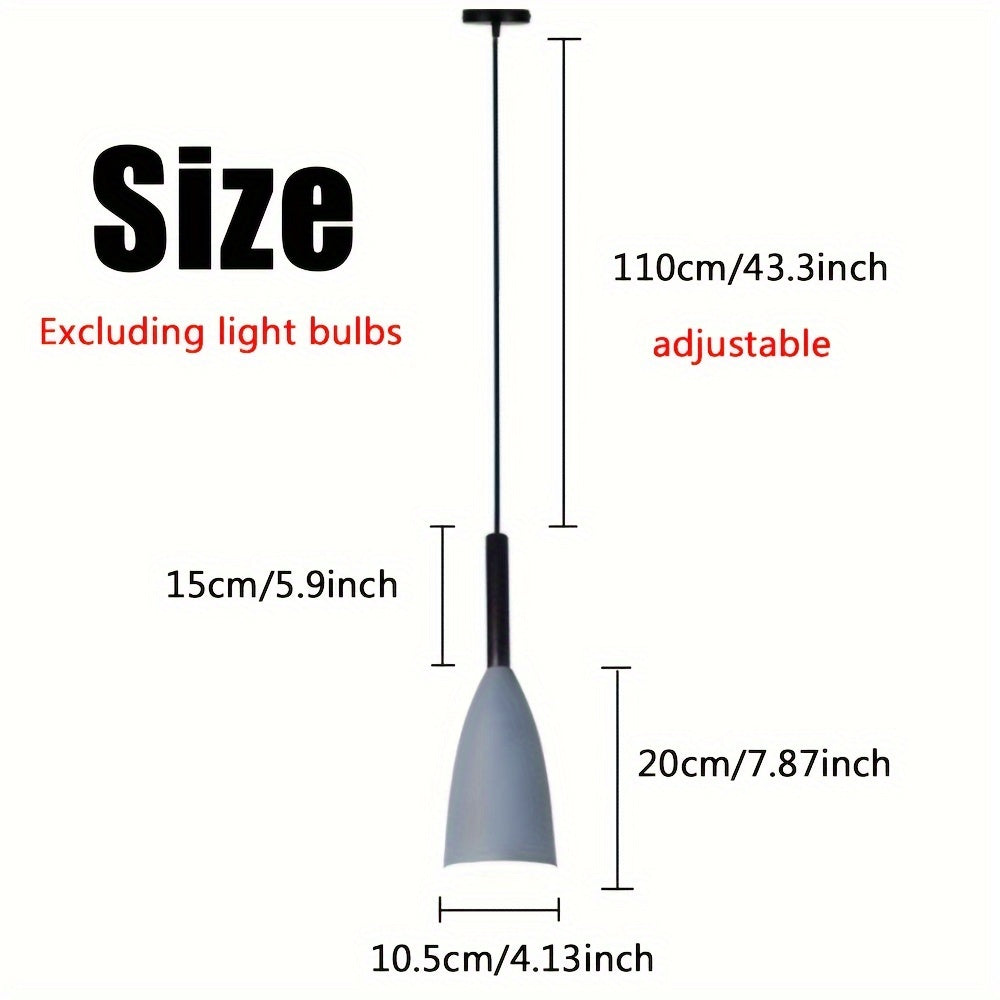 1pc Luz Colgante Nórdica Moderna, Lámparas Simples Multicolor Minimalistas, Para Cocina Comedor Dormitorio, E27