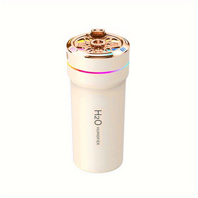 2025 Nuevo Humidificador de Aire con Alimentación USB, con Adición de Aceites Esenciales, Diffusor de Aromaterapia, con Proyección de Cielo Estrellado de Doble Color, Luz Atmosférica, Arranque/Parada Inteligente, Adecuado para Humidificación en Hogar, Of