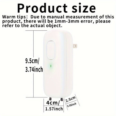 1 purificador de aire mini enchufable con tecnología de iones negativos, material ABS, enchufe 110V-130V, eliminación eficiente de humo para hogar, dormitorio, clóset - Regalo ideal para Navidad, fiestas, purificadores de aire para el hogar