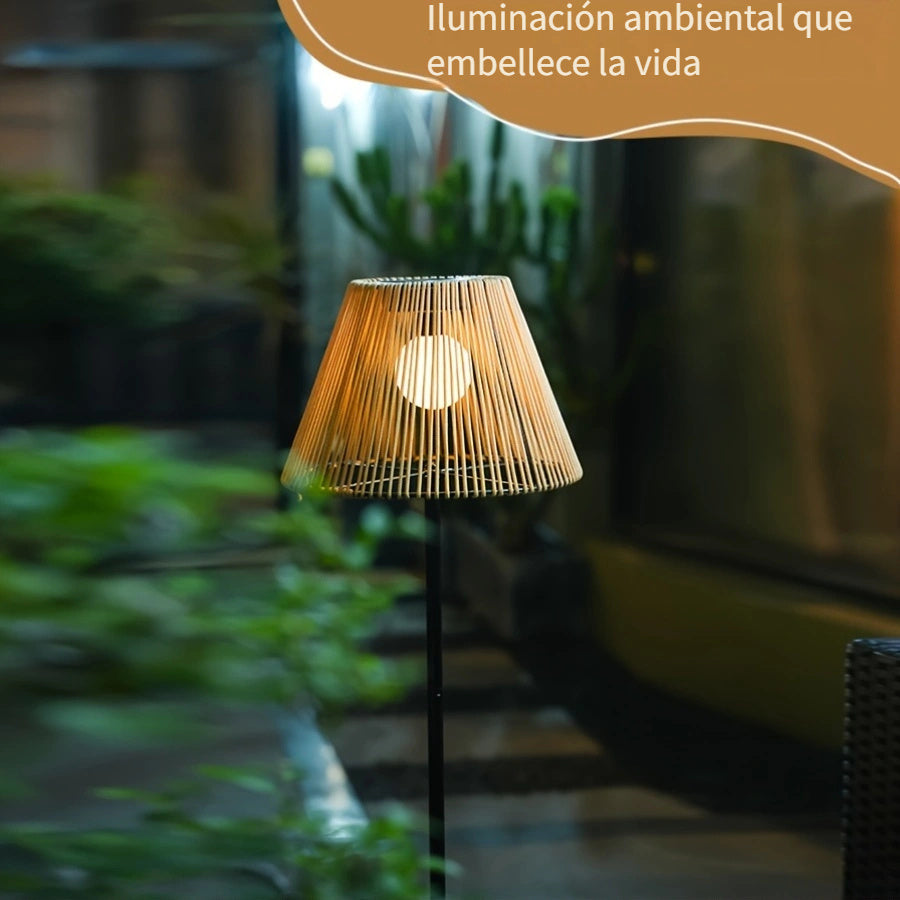 1 lámpara de suelo solar DJGIFI - Diseño moderno y minimalista, patrón geométrico, IP44, resistente al clima, batería solar, ideal para decoración del hogar y el jardín, luces solares al aire libre.