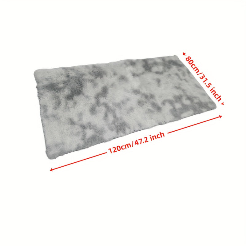 1 alfombra peluda para habitación, suave y mullida, con base antideslizante, color gris claro, ideal para dormitorio o sala de estar