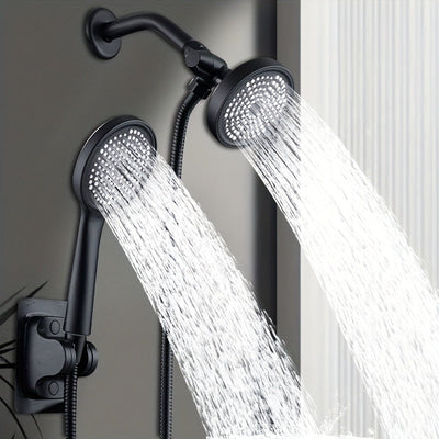 1 juego de ducha ABS con alta caudalidad y manguera, conjunto de ducha portátil dos en uno, distribuidor de agua de tres vías con manguera larga, accesorios para baño