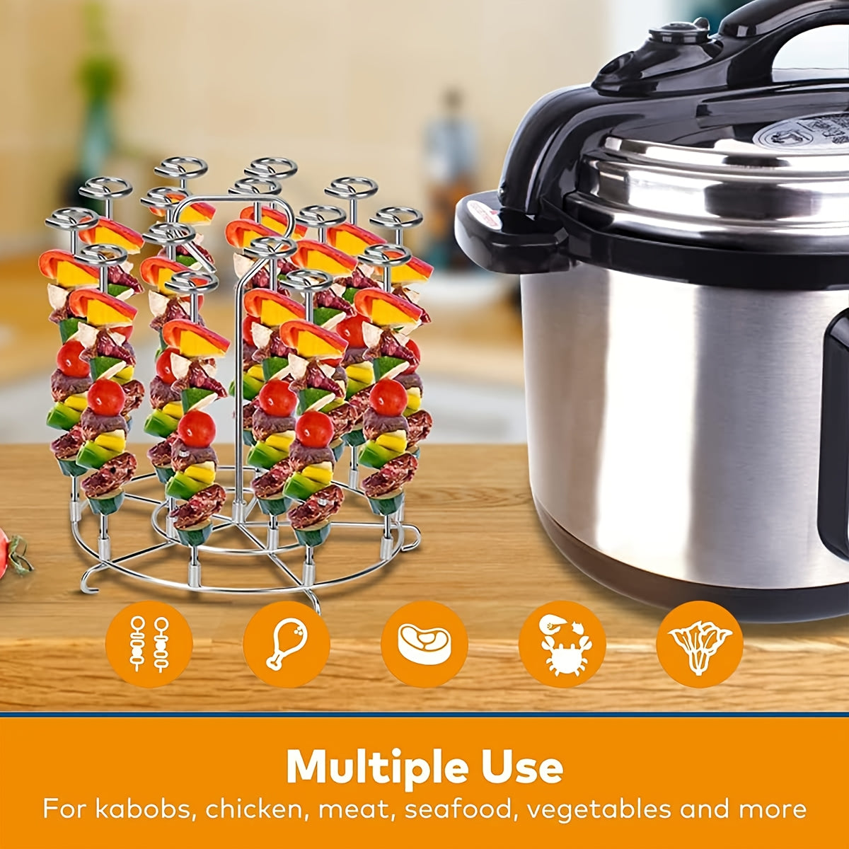 15 piezas de rejilla de acero inoxidable de grado alimenticio para freidora de aire, rejilla vertical, para hacer deliciosos platos en la cocina, herramienta de cocina.