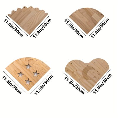 Estantería de Almacenamiento para Juguetes de Peluche de Madera con Altura Ajustable - Montaje en Pared, Diseño de Gran Ángulo, Marco de Madera Blanco, Ideal para Salas y Dormitorios, Organizador Elegante y Funcional