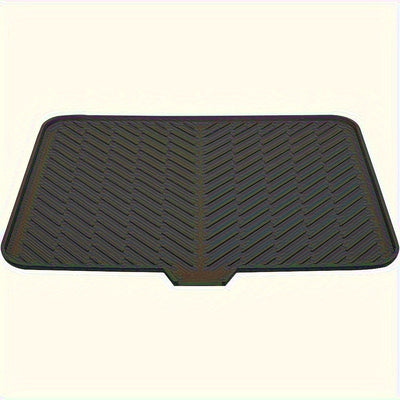 Alfombrilla de Secado Grande con Agujeros de Drenaje para Fregadero Cuadrada – Protector Antideslizante y Resistente al Calor para Tazones, Cristalería y Utensilios de Cocina – Base Impermeable para Encimera