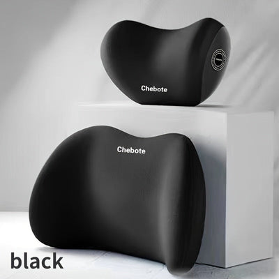 Juego de 2 Almohadas Ergonómicas para Soporte del Cuello y Lomos en el Asiento del Coche - Soporte Cervical de Esponja Ajustable con Almohada de Respaldo para Viajes Largos - Accesorios Cómodos para Viajar, Reduce la Incomodidad, Fibra de Poliéster Tejid