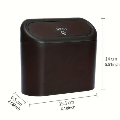 Bote de Basura Colgante Compacto para Puerta de Coche con Tapa - A Prueba de Fugas y Agua, Incluye 1 Rollo de Bolsas de Basura, Solución de Almacenamiento Versátil para el Hogar y el Vehículo