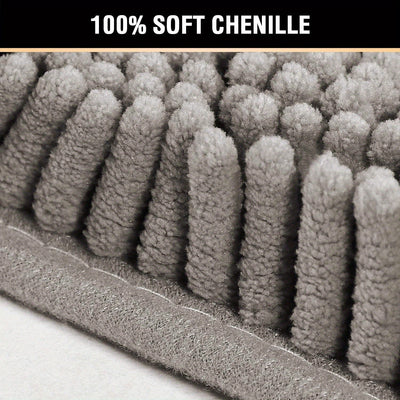 Alfombrilla De Baño De Chenilla De 2 Piezas, Alfombra De Baño En Forma De U Y Rectangular, Alfombra De Felpa Suave Y Peluda Para Baño, Alfombrilla De Inodoro Antideslizante Y Absorbente De Agua, Decoración De Baño