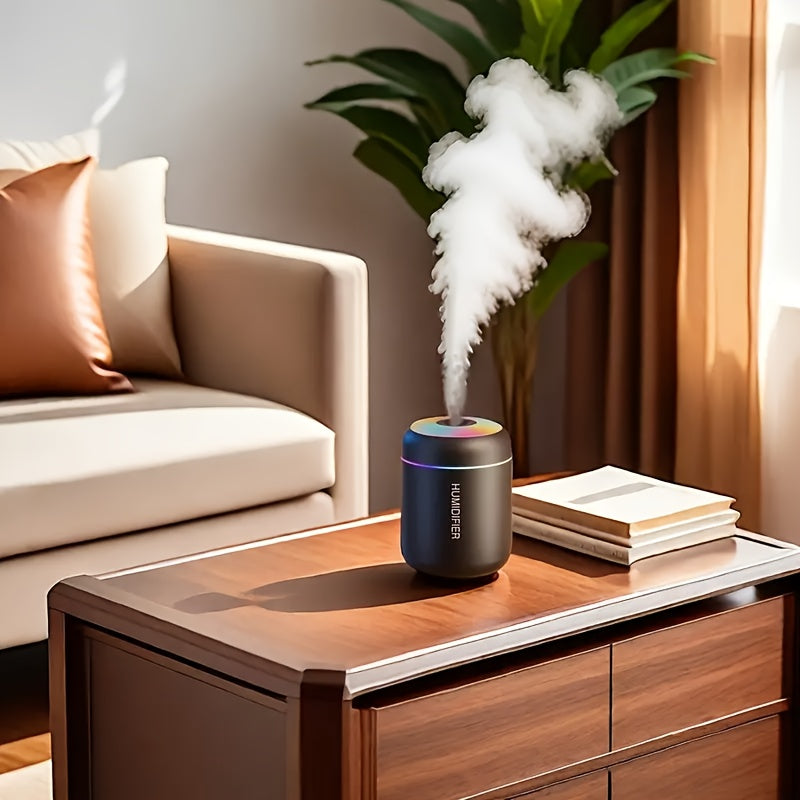 1 Humidificador de color cambia con alimentación USB - Crea un ambiente relajante con aire refrescante y purifica tu habitación, adecuado para el hogar, dormitorio, decoración de sala de estar, humidificador de dormitorio | Regalo de Día del Padre, Día d