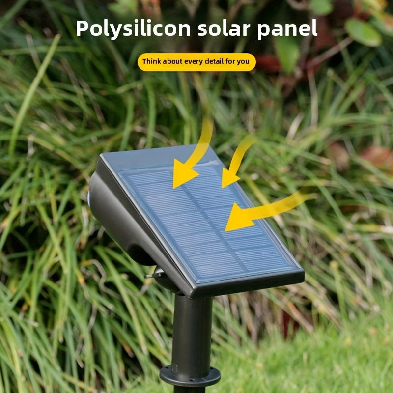 Foco solar con 9 LED y base ajustable, luces multicolor para decoración exterior, jardín, balcón, césped, pasillos, villas, parques infantiles y Halloween, con batería de litio recargable por energía solar, iluminación exterior, luces LED coloridas, cons
