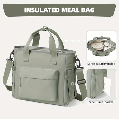 Nevera Térmica Reutilizable para Hombres y Mujeres, Bolsa de Almuerzo Aislada Antifugas con Correa de Hombro, Ideal para Trabajo, Picnic, Camping, Escuela o Playa – Regreso a Clases
