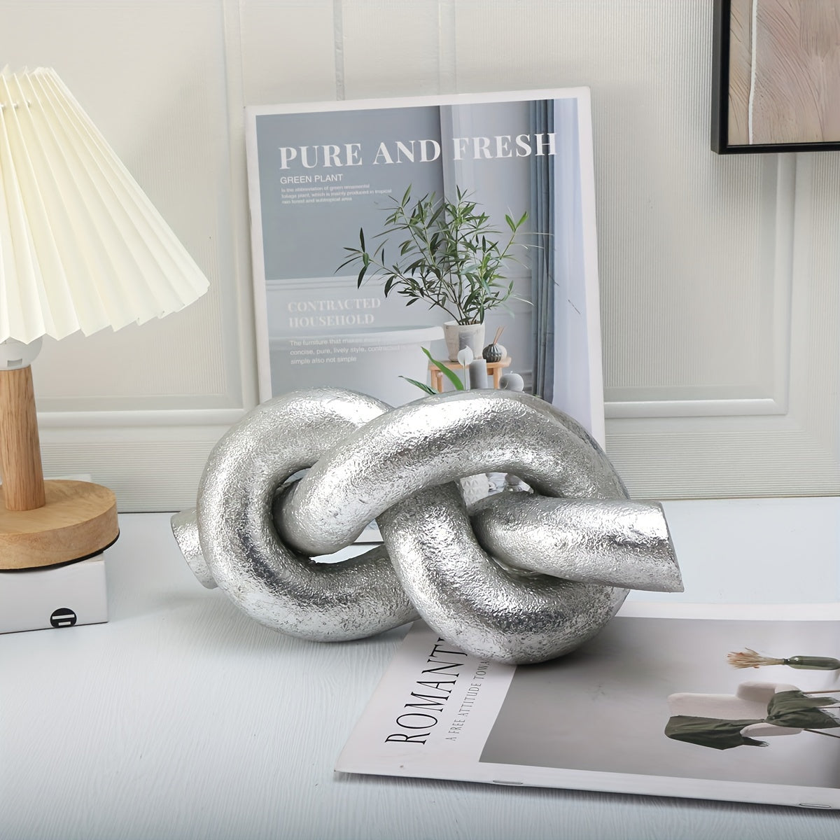 Escultura abstracta de nudos y lazos, artesanías decorativas para el hogar y la oficina, estatuas creativas
