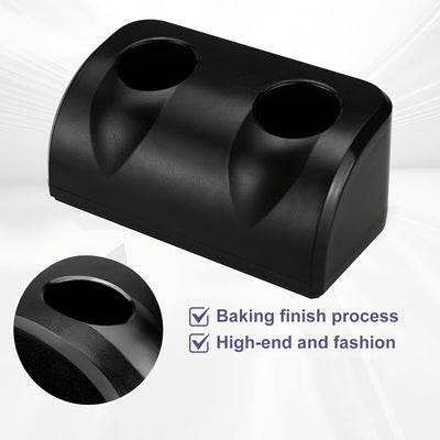 1pc Soporte de micrófono inalámbrico de doble ranura Heikuding, base de almacenamiento de escritorio de plástico para el hogar, fiesta, KTV - Negro