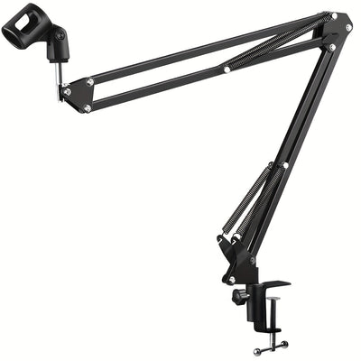 Soporte de Micrófono de Suspensión Ajustable Bomaite con Filtro Pop - Conector XLR, Construcción de Hierro