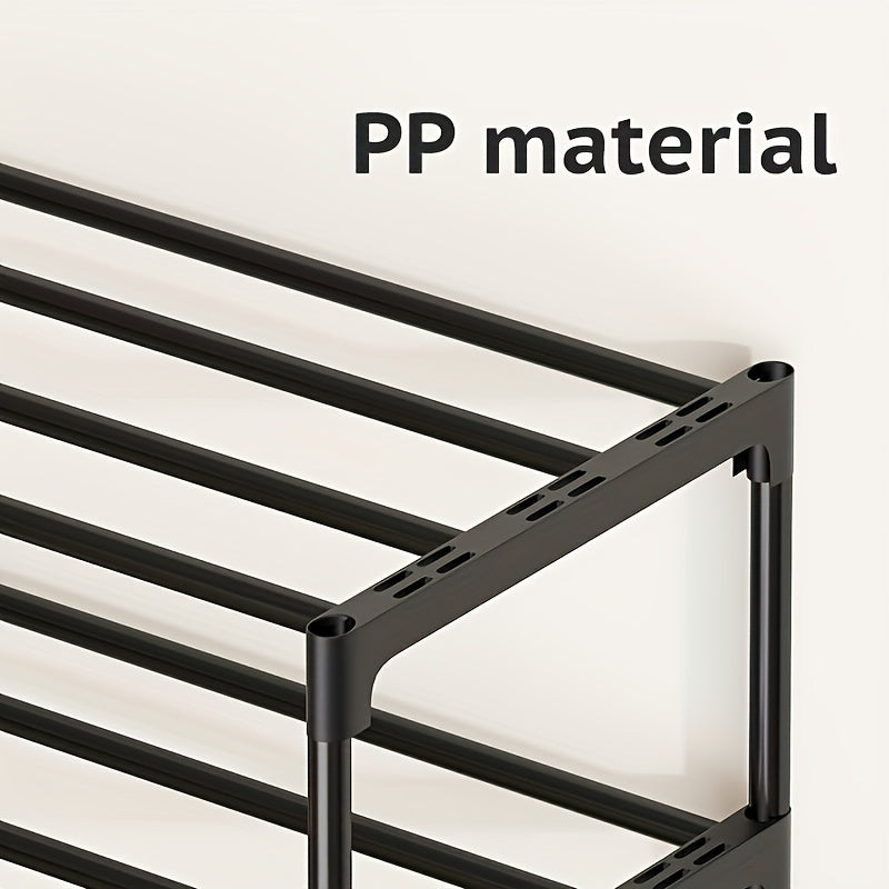 1 estante para zapatos de varios niveles, resistente, fácil de armar, organizador de calzado para entrada, pasillo, dormitorio, sala, hogar o residencia, 2 a 8 capas