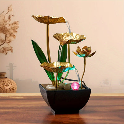 Pequeña Fuente Interior con Circulación Automática, Humidificador Decorativo de Escritorio para Sala de Estar y Dormitorio, Artesanías Relajantes