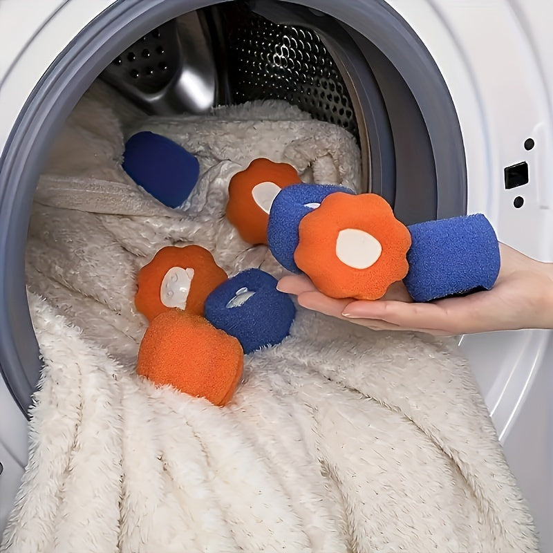 3/5/6 piezas de bolas de lavandería para eliminar el pelo de mascotas - Ahorro de tiempo y energía, reducción de arrugas, no necesita electricidad, poliéster duradero, ideal para prendas delicadas y lavados pesados, accesorios para la lavandería, diseño