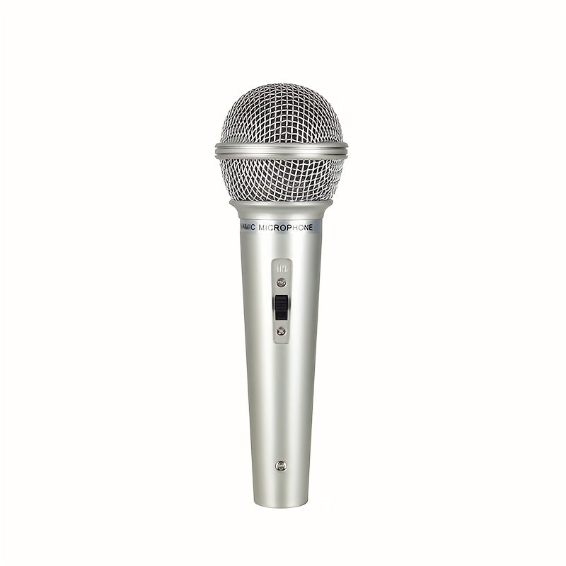 Micrófono de transmisión portátil de 6.35 mm con tarjeta de sonido (sin batería incluida) - Diseño realista y resistente en ABS para transmisiones, grabación y podcasting, equipo para grabar podcasts | Micrófono negro elegante | Función de tarjeta de son