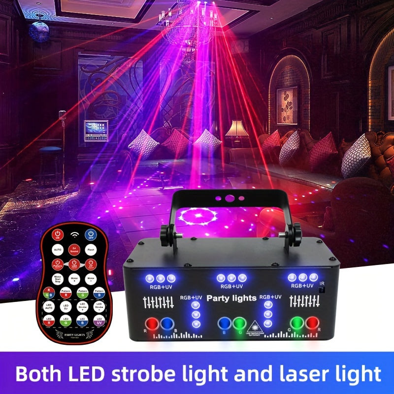 1 pza. caja de luces multicolor con 21 ojos, para fiestas, cumpleaños, bodas, KTV, bares, discotecas, reuniones familiares, ambiente lleno de estrellas, decoración para Navidad y Halloween