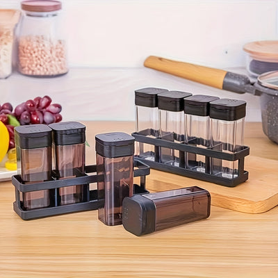 4 Piezas, Frascos Mezcladores De Especias, Juego De Frascos De Especias Transparentes, Caja De Condimentos Con Tapa, Recipiente De Almacenamiento De Condimentos Para Especias, Saleros Y Pimenteros, Juego De Frascos De Especias Transparentes, Utensilios D