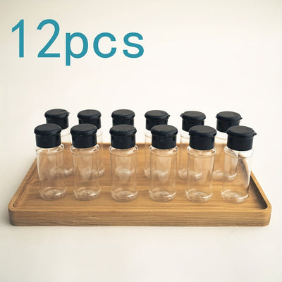 10/12 piezas de botellas de especias resistentes al óxido con tapas fáciles de agitar - Ideal para una cocina eficiente y organizada, mejora la decoración
