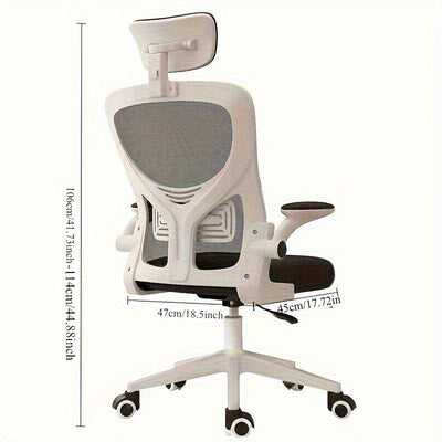 Silla ejecutiva para hogar y oficina con marco ajustable, inclinación manual, malla cómoda y transpirable, sin cojín, base giratoria de 360° con 5 ruedas disponibles en 3 colores.