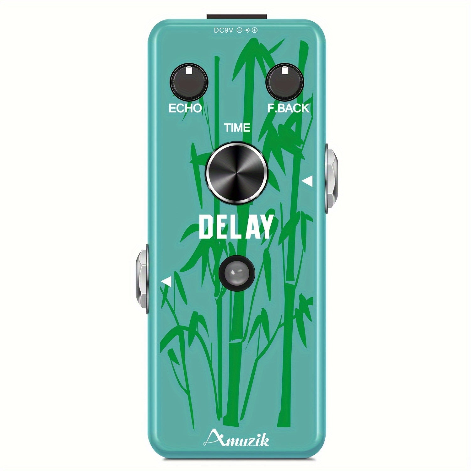 Amuzik Pedal de Retardo Analógico para Guitarra - Vintage, Efecto True Bypass con Tiempo de Retardo (20ms-620ms) y Control Mix, Alimentación USB (Sin Adaptador Necesario), Mini Pedal Board FX para Guitarras Eléctricas, Compatible con Amplificadores y Mul