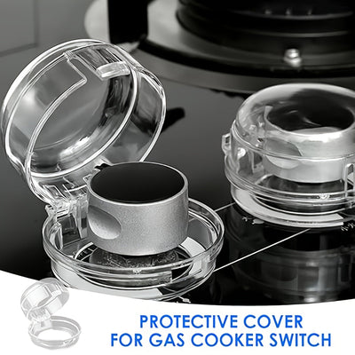 2/4pcs Cubiertas de Plástico Transparente para Perillas de Estufa de Gas, Protectoras para la Seguridad de la Cocina en Casa, Cubierta de Control de Estufa de Gas Antitáctil, Protectores de la Parte Superior de la Estufa